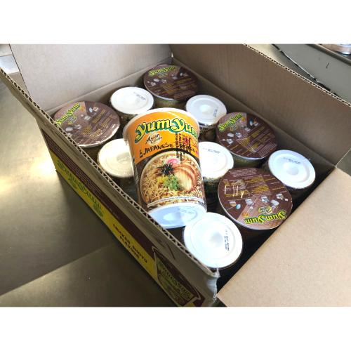 CARTON DE 12 CUPS NOUILLES YUMYUM POULET JAPONAIS 70G