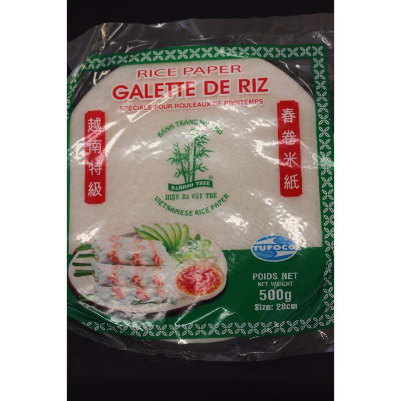 Galettes de riz 28cm 500g Le Carré Asiatique Galettes de riz 28cm 500g Le Carré Asiatique