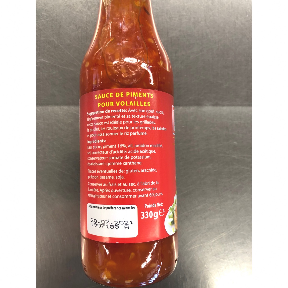 SAUCE DE PIMENT POUR VOLAILLES HALAL MONT ASIE 330
