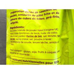 3 CORN DOGS CRISPY POTATO HOT DOG HALAL 330G