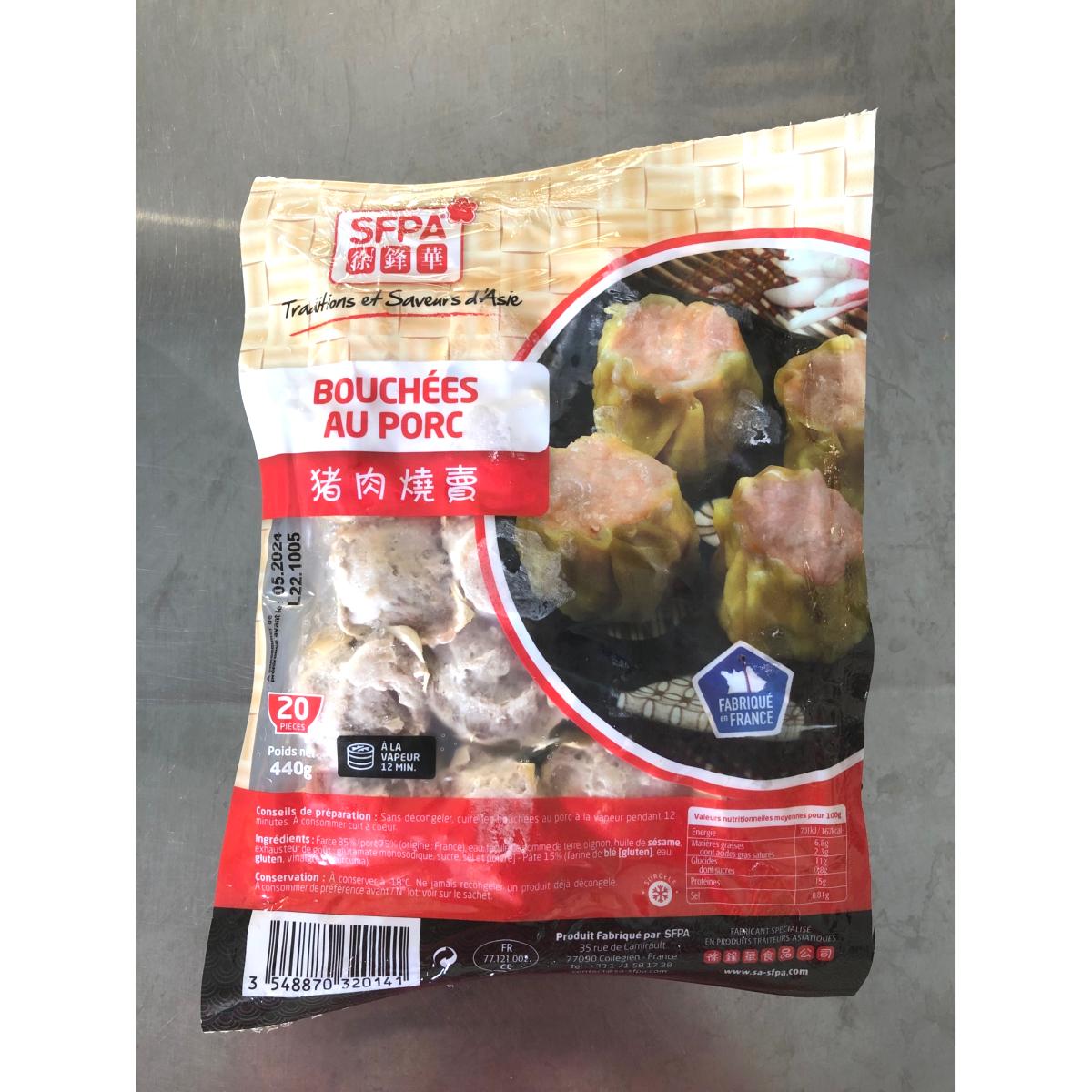 20 BOUCHÉES AU PORC SIU MAI SFPA 440G