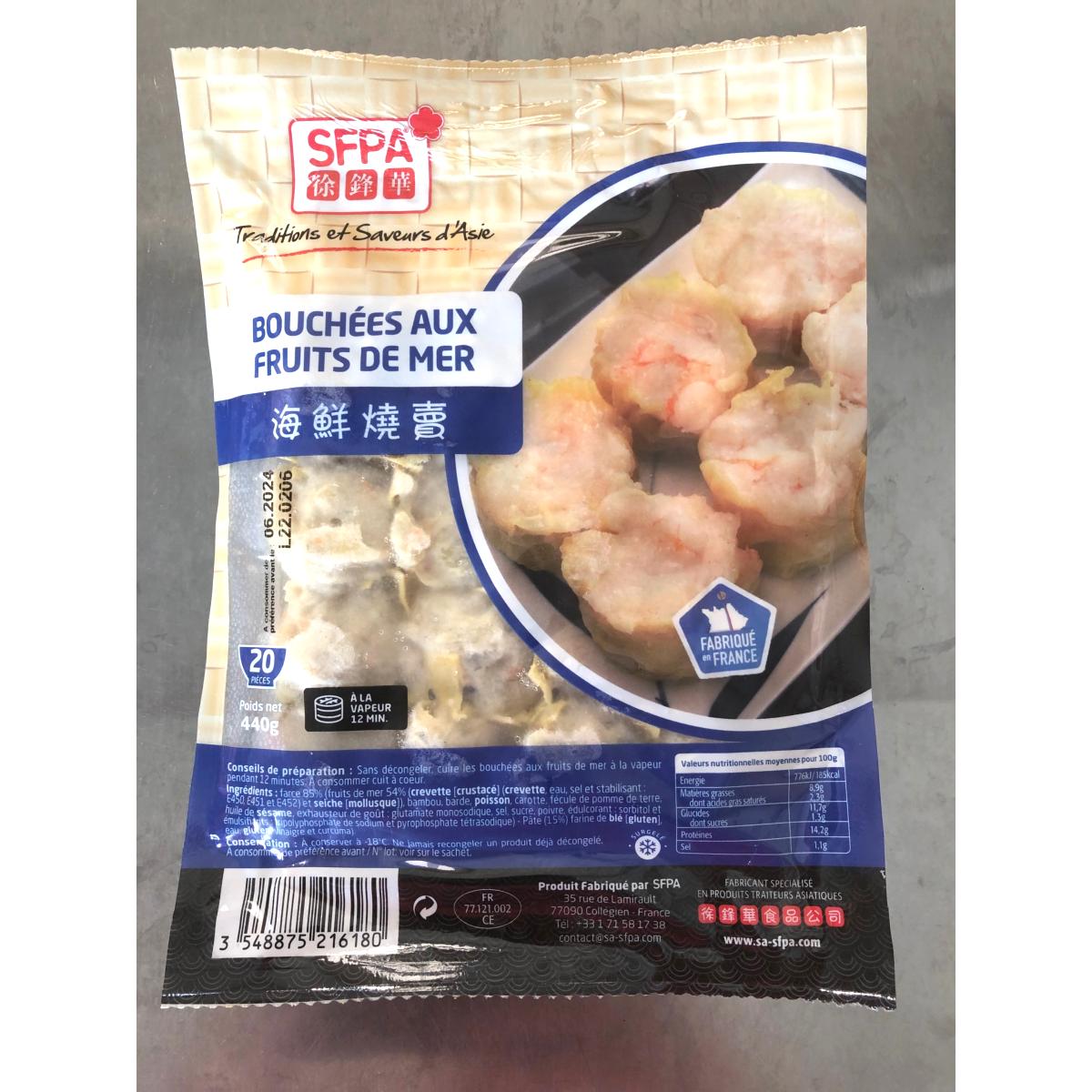 20 BOUCHÉES AUX  FRUITS DE MER SFPA 440G