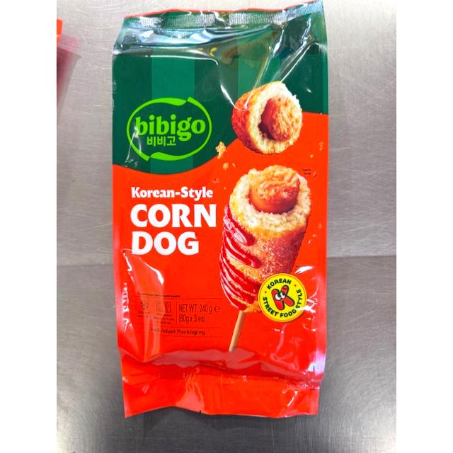 BIBIGO KOREAN STYLE CORN DOG VEGAN 3X80G