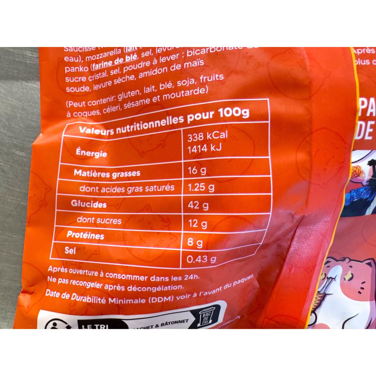 3 CORN DOGS ORIGINAL SAUCISSE MOZARELLA HALAL 280G