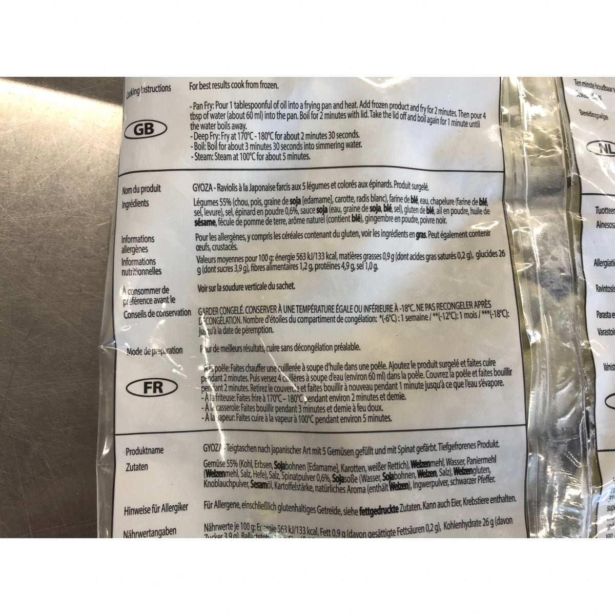 30 GYOZAS 5 LÉGUMES ET ÉPINARD AJINOMOTO 600G