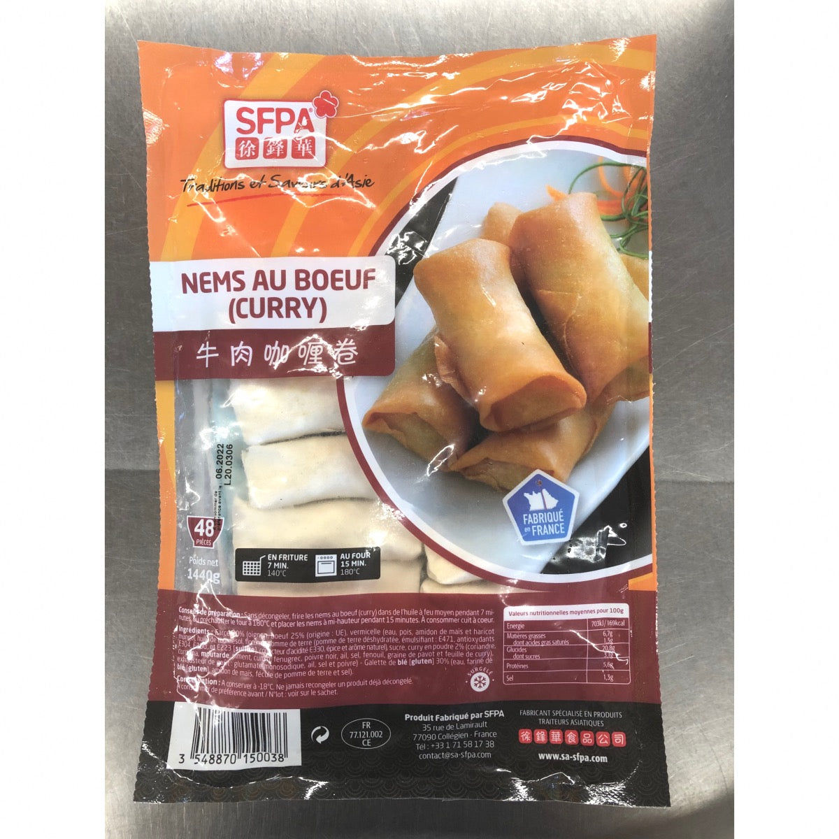 48 NEMS BOEUF CURRY SFPA 1.44KG