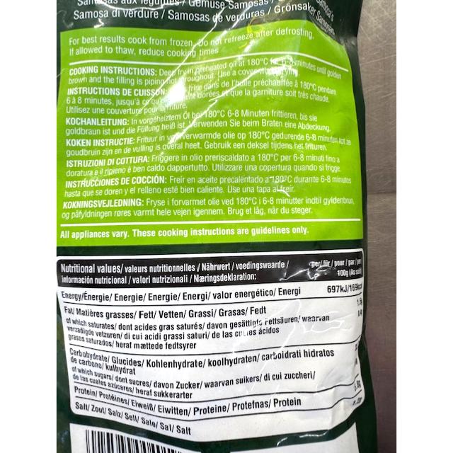 50 SAMOUSSAS AUX LÉGUMES HALAL HUMZA 1.65KG