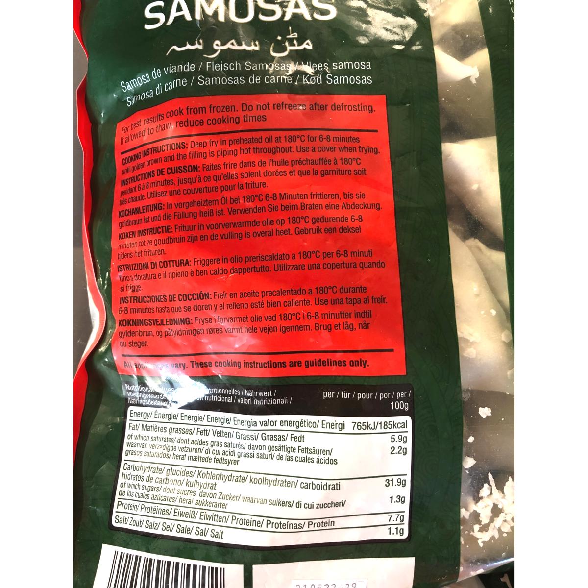 50 SAMOUSSAS À L'AGNEAU HUMZA 1,65 KG