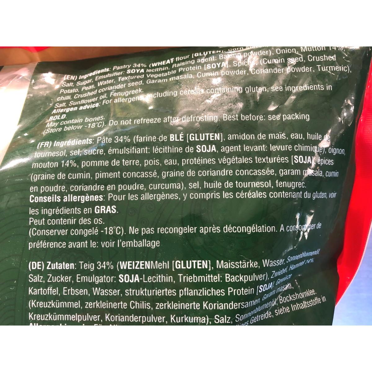 50 SAMOUSSAS À L'AGNEAU HUMZA 1,65 KG