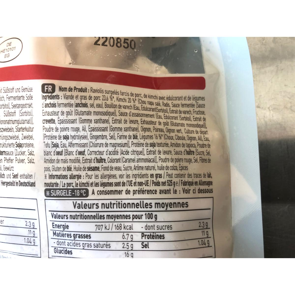 MANDU CORÉENS PORC KIMCHI XL BIBIGO 525G