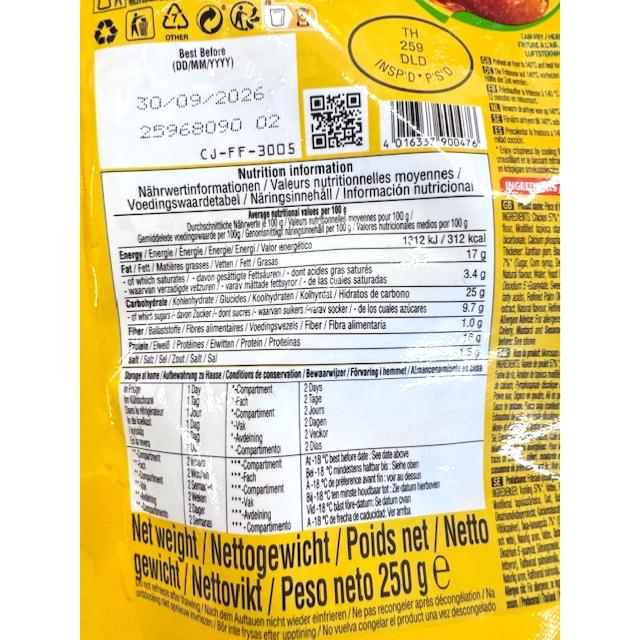 POULET FRIT SOBABA SOJA ET MIEL 250G BIBIGO