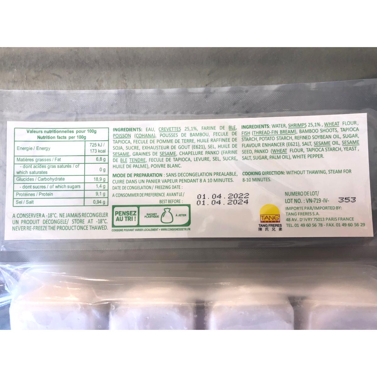 RAVIOLIS AUX CREVETTES HA CAO 500G